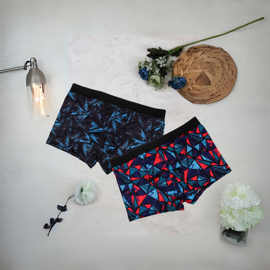 Men's Nylon Extra Thin Elastic Printed Underwear Brief (pack of 2)