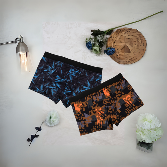 Men's Nylon Extra Thin Elastic Printed Underwear Brief (pack of 2)