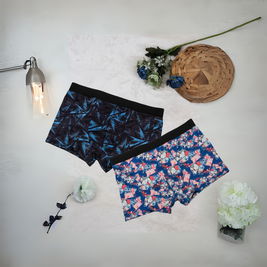 Men combo of 2 Printed Boxers