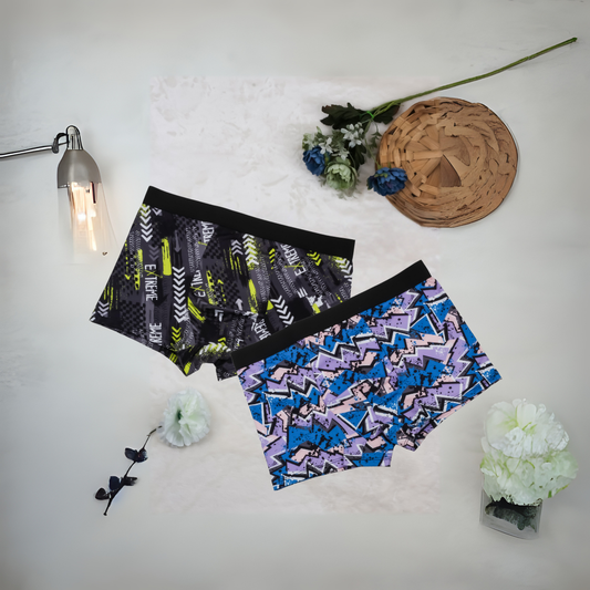 Men's Nylon Printed Underwear Brief (combo of 2)