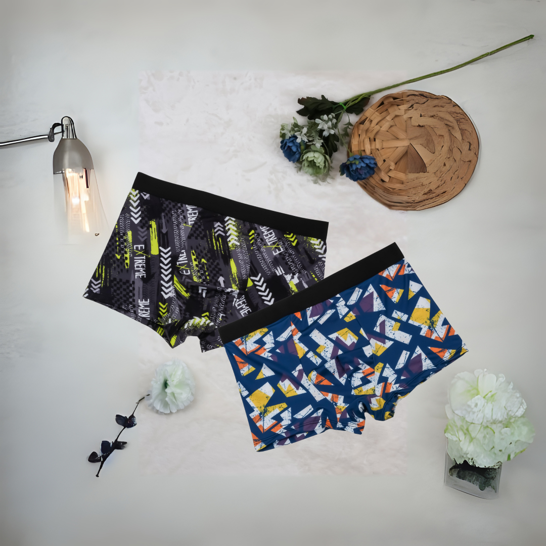 Men's Nylon Printed Underwear Brief (pack of 2)