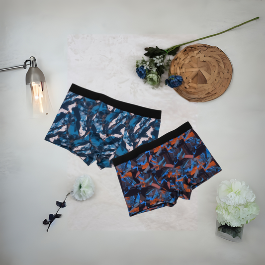Men's Nylon Extra Thin Elastic Printed Underwear Boxer (pack of 2)