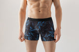 New Style Bottom Fold Man's Printed Underwear With Blue effect