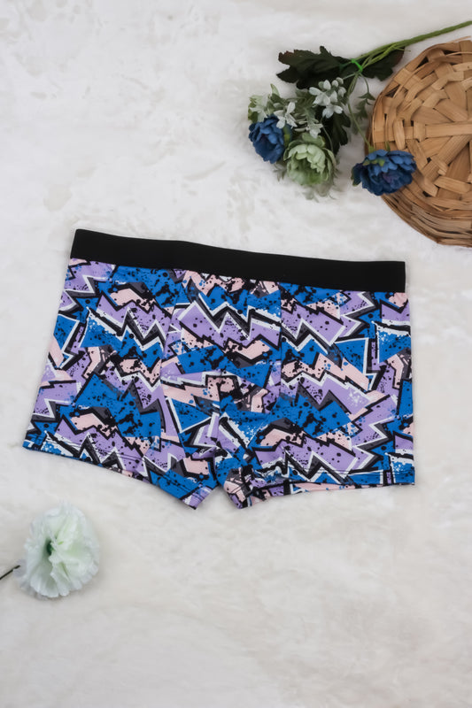 New Style Bottom Fold Man's Printed cotton Solid Men Trunk