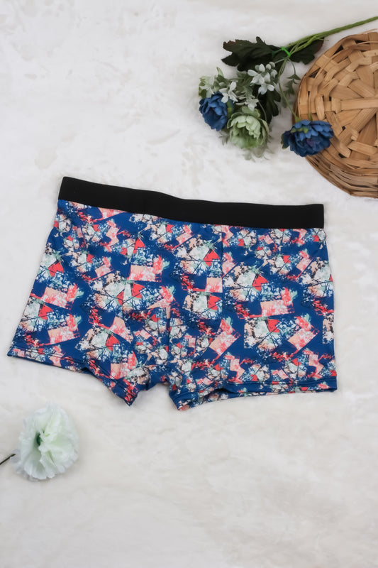 Boxer Briefs Ice Silk Seamless Men's Underwear Printed Men's Boxer Briefs| Multi-Color